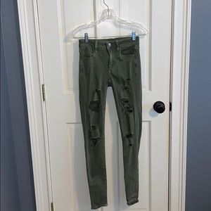 Green ripped American Eagle Jeans